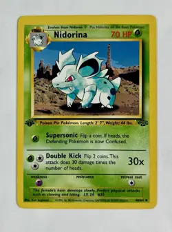 Nidorina 1999 Pokemon Game Jungle 1st Edition Uncommon #40/64 * Light Play - Image 1