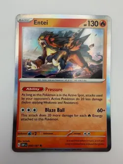 #030/197 Entei Holo Rare - Pokemon TCG SV03: Obsidian Flames NM - Image 1