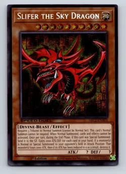Yu-Gi-Oh! TCG Effect Slifer The Sky Dragon Secret Rare Holo SBC2-ENA01 - Image 1