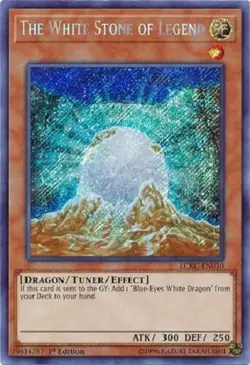 *** THE WHITE STONE OF LEGEND *** 1ST EDITION SECRET RARE LCKC-EN010 (NM) YUGIOH - Image 1