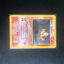 Vintage Blaine's Moltres 1/132 HOLO Rare Gym Heroes Pokemon Card - Image 1