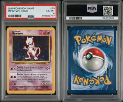 1999 Pokemon Game #10 MeWTWO-Holo Card PSA 6 - Image 3