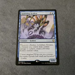 Spawning Kraken Commander 2021 Rare Blue Creature Regular MTG #033/081 - Image 1