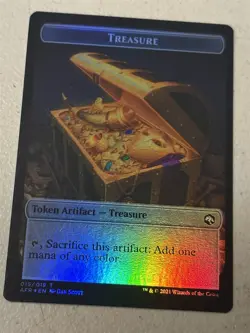 mtg foil token Boo // Treasure, 010//015, Forgotten Realms, unplayed - Image 2