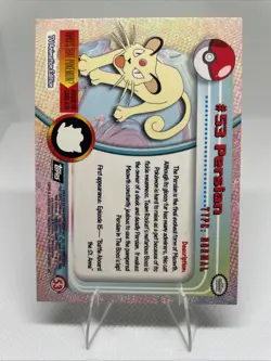 Persian #53 Topps Pokemon Tv Animation Edition - Image 2