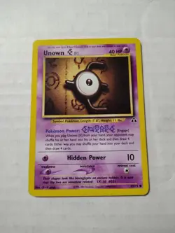 Unown E 67/75 Neo Discovery Rare Vintage Pokemon Card Unknown [E] - WOTC - Image 1