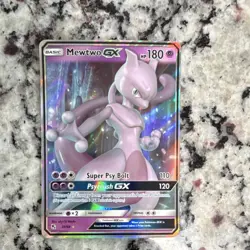 Pokemon Mewtwo GX 31/68 Hidden Fates Ultra Rare Full Art Holo Psychic 180 HP - Image 1