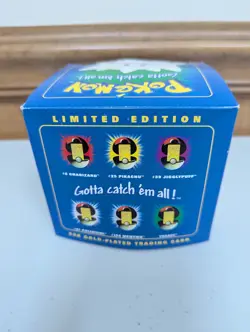 Pokemon Card Togepi 23K Gold Plated 1999 Burger King in Box With Ball - Image 3