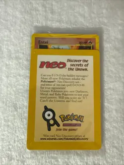 Pokemon Neo Discovery Entei Promo – Secrets of Unown – Factory Sealed Near Mint - Image 1