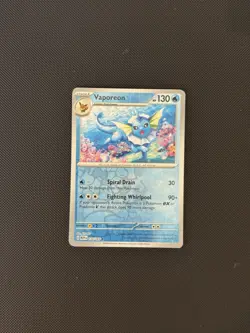 Vaporeon 134/165 2023 Pokemon TCG 151 Reverse Holo Rare NM Near Mint - Image 1