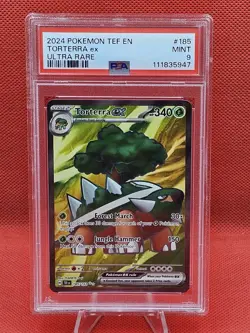 2024 POKEMON TEF EN-TEMPORAL FORCES ULTRA RARE #185 TORTERRA EX PSA 9 - Image 1