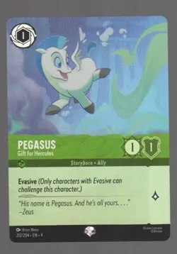 Disney Lorcana Fabled PEGASUS Gift for Hercules Epic Foil #212/204 - Image 1