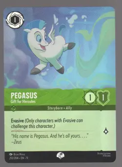 Disney Lorcana Fabled PEGASUS Gift for Hercules Epic Foil #212/204 - Image 5