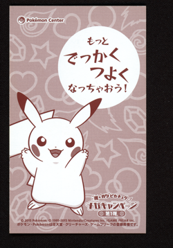Mega Charizard Y Poncho-Wearing Pikachu Business Card Pokemon Japanese 2015 - Image 2