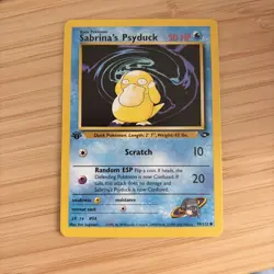 Sabrina's Psyduck 99/132 Common 1st Edition Gym Challenge Pokemon Card - Image 1