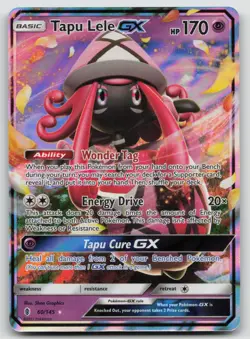 Pokemon Card Tapu Lele GX Ultra Rare SM - Guardians Rising 60/145 - Image 1