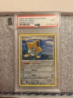2009 POKEMON PLATINUM RISING RIVALS #7 JIRACHI-HOLO PSA 9 Mint Low Pop Rare Card - Image 1