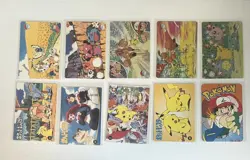 Vintage Pokemon Pocket Monsters Cards- 10 Card Lot Holofoil Sticker Pikachu - Image 3