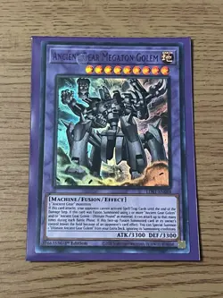 Yu-Gi-Oh Ancient Gear Megaton Golem LDS1-EN088 Purple Rare 1st Edition NM Card - Image 2