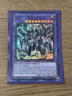 Yu-Gi-Oh Ancient Gear Megaton Golem LDS1-EN088 Purple Rare 1st Edition NM Card - Image 3