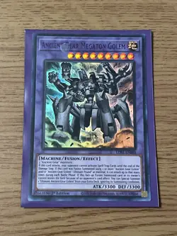 Yu-Gi-Oh Ancient Gear Megaton Golem LDS1-EN088 Purple Rare 1st Edition NM Card - Image 4