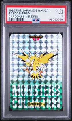 Pokemon Card Japanese Zapdos No.145 PSA 7 Prism Carddass Vending Bandai Holo GRN - Image 1
