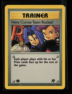 Here Comes Team Rocket! 71/82 Rare 1st Edition Team Rocket Pokemon Card - Image 1