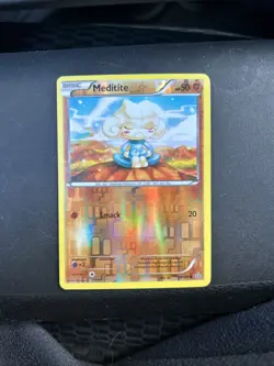 =Meditite 79/160 XY Primal Clash Reverse Pokemon Holo Foil Nice! - Image 1