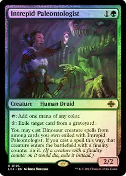 NM Foil Intrepid Paleontologist, MTG, LCI, Magic the Gathering, 193 - Image 1