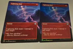 MTG Lightning Bolt Borderless Foil And Non Foil Double Masters 2022 - 2X2 - NM+ - Image 1