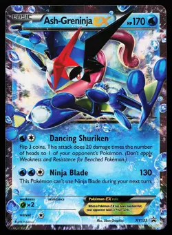 Ash-Greninja EX XY133 Holo Black Star Promo Pokemon Card - Image 1