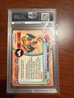 2000 Topps Chrome Pokemon TV Animation Series 1 #6 Charizard PSA 9 Mint - Image 2