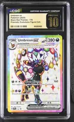 CGC 10 Pristine Umbreon ex 176 SVP Black Star Promo Prismatic Evolutions Pokemon - Image 1