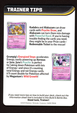 Mega Venusaur Trainer Tips Insert Card - Pokemon Mega Evolution Base Set - NM - Image 2