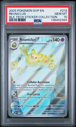 PSA 10 Reuniclus 212 SVP Black Star Promo Pokemon Black Bolt White Flare Gem Mt. - Image 1