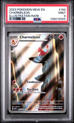 PSA 9 - Charmeleon 169/165 Illustration Rare IR Pokemon 151 English MEW EN 2023 - Image 1