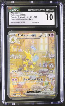 CGC 10 - Alakazam ex 201/165 Special Illustration Rare SIR - Pokemon 151 English - Image 1