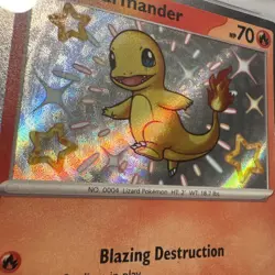 Charmander Shiny Rare Pokemon Scarlet & Violet Paldean Fates PSA 9 - Image 5
