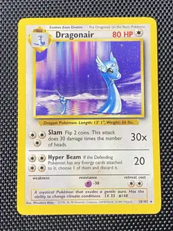 Dragonair 18/102 Pokemon TCG Base Set 18/102 Non-Holo Unlimited Rare LP+ - Image 2