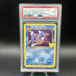 2021 POKEMON CELEBRATIONS CLASSIC COLL #8 DARK GYARADOS-HOLO PSA 9 Mint - Image 1