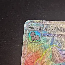 Pokemon Alolan Ninetales GX Sm-Guardians Rising 150/145 Secret Rare Full Art Ho… - Image 5