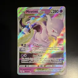 Pokemon Mewtwo VSTAR Ultra Rare Full Art Holo Pokemon GO 031/078 280 HP - Image 1