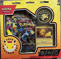 Pokemon Day 2026 Collection Box Includes 3 Booster Packs & Pikachu Promo New - Image 1