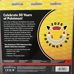 Pokemon Day 2026 Collection Box Includes 3 Booster Packs & Pikachu Promo New - Image 2