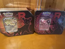 Pokemon TCG - Team Rocket Tin New Sealed Destined Rivals - Mewtwo & Persian - Image 1