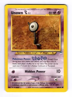 Unown [L] Neo Destiny #086 (2001) Common LP Pokemon - Image 1