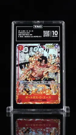 TAG 10 (975) Portgas D. Ace OP02-013 Manga Alternate Art One Piece Japanese 2022 - Image 1