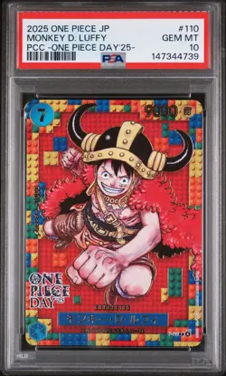 PSA 10 - Monkey D. Luffy P-110 Promo One Piece Day '25 Japanese 2025 Gem Mint - Image 1