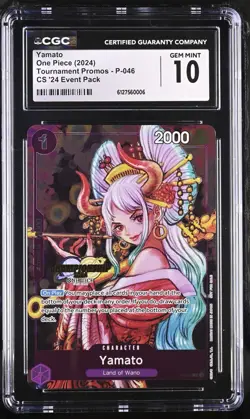 CGC 10 - Yamato P-046 Championship CS 2024 Event Pack Promo One Piece Gem Mint - Image 1