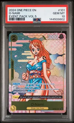 PSA 10 - O-Nami OP06-101 Event Pack Vol. 5 Promo One Piece English 2024 Gem Mint - Image 1